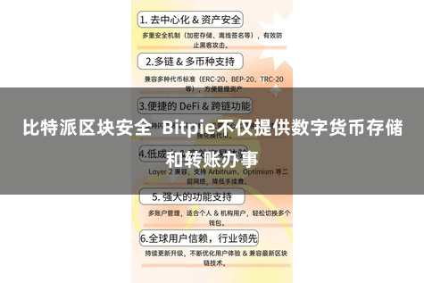   比特派区块安全  Bitpie不仅提供数字货币存储和转账办事