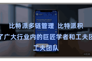 比特派多链管理  比特派积累了广大行业内的巨匠学者和工夫团队